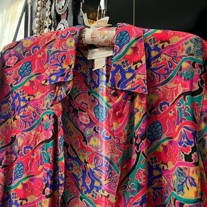 100% Silk vintage button down